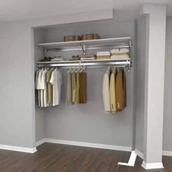 Arrange A Space Arrrange A Space RCMAY Better 40" Top Single Shelf/Hang Rod Kit White Closet System