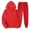 Men's Tracksuit 2 Piece Fall Winter Casual Jogger Sport Gym Pockets Sweatsuit Cozy Long Sleeve Hoodies Sweatpant Set 018