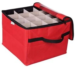 ProPik Christmas Ornament Storage Box, Organizer Holds Up To 48 Xmas Balls With 3 Separate Removable Trays, Container Has Dividers To Organize Holiday Tree Ornaments (Red) 15 ProPik Christmas Ornament Storage Box, Organizer Holds Up To 48 Xmas Balls With 3 Separate Removable Trays, Container Has Dividers To Organize Holiday Tree Ornaments (Red) -Songmics Furniture Shop 41YS6hUnMlL