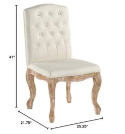 Christopher Knight Home Jolie Tufted Fabric Weathered Hardwood Dining Chairs, 2-Pcs Set, Beige -Songmics Furniture Shop 41YVSvOVMqL