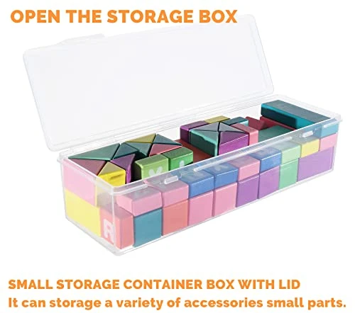 2Pack Small Plastic Clear Storage Box Containers With Lids, Small Bins (11.5x3.6x2.8 In)- Reusable&Stackable Craft Box, Small Items Accessories Storage Organizer For Toy Bricks,Mini Figure,Makeup Tool 3 2Pack Small Plastic Clear Storage Box Containers With Lids, Small Bins (11.5x3.6x2.8 In)- Reusable&Stackable Craft Box, Small Items Accessories Storage Organizer For Toy Bricks,Mini Figure,Makeup Tool - Image 3