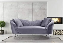 Container Furniture Direct Koger Mid Century Modern Living Room Velvet Chesterfield, Sofa And Loveseat, Fossil Grey -Songmics Furniture Shop 41Ya4XB98L. AC