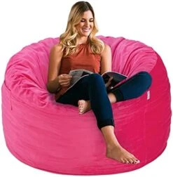 HABUTWAY Bean Bag Chair: Giant 4' Memory Foam Furniture Bean Bag Chairs For Adults With Microfiber Cover - 4Ft, Grey -Songmics Furniture Shop 41YdpnC7PyL. AC