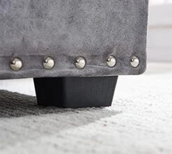 Merax 91'' Reversible Sleeper Sectional Sofa Couch With Pull-Out Sleeper, L-Shape 3-Seater Convertible Corner Couch Sofa Bed With Storage Chaise And Copper Nail For Living Room Furniture Set (Grey) 7 Merax 91'' Reversible Sleeper Sectional Sofa Couch With Pull-Out Sleeper, L-Shape 3-Seater Convertible Corner Couch Sofa Bed With Storage Chaise And Copper Nail For Living Room Furniture Set (Grey) -Songmics Furniture Shop 41YohwNLGlL