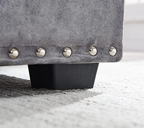 Merax 91'' Reversible Sleeper Sectional Sofa Couch With Pull-Out Sleeper, L-Shape 3-Seater Convertible Corner Couch Sofa Bed With Storage Chaise And Copper Nail For Living Room Furniture Set (Grey) 4 Merax 91'' Reversible Sleeper Sectional Sofa Couch With Pull-Out Sleeper, L-Shape 3-Seater Convertible Corner Couch Sofa Bed With Storage Chaise And Copper Nail For Living Room Furniture Set (Grey) - Image 4