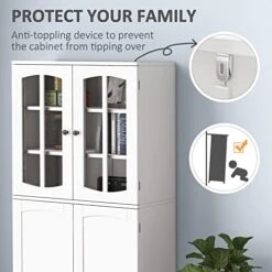 TOLEAD 64" Pantry Cabinets With Doors And Shelves, Freestanding Tall Kitchen Pantry Storage Cabinet, Modern Food Pantry Cabinet Cupboard For Kitchen, Living Room, Dining Room, White 9 TOLEAD 64" Pantry Cabinets With Doors And Shelves, Freestanding Tall Kitchen Pantry Storage Cabinet, Modern Food Pantry Cabinet Cupboard For Kitchen, Living Room, Dining Room, White -Songmics Furniture Shop 41YpzH4SLWL
