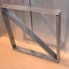 Metal Table Legs, Rectangular Cross Brace Style - Any Size And Color