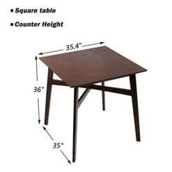 LUCKYERMORE Dining Room Table Wood Leg 36” High Top Table, Crossbar Reinforcement Strengthen Stability, Counter Height Dining Table, Square Kitchen Table -Songmics Furniture Shop 41Z2ONU5PNL