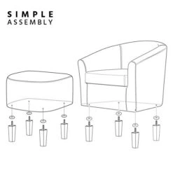 Yaheetech Lounge Chair Modern Chaise Lounge Armchair With Footstool Faux Leather Lounge Reading Chair With Footrest Black -Songmics Furniture Shop 41Z8TOIcfjL