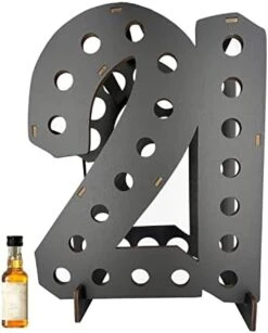Mini Liquor Bottle Display Shelf For 21st Birthday Decorations For Her Or Him | Available In Three Colors | Made In USA | 21 Black 14 Mini Liquor Bottle Display Shelf For 21st Birthday Decorations For Her Or Him | Available In Three Colors | Made In USA | 21 Black -Songmics Furniture Shop 41ZHYvwIzJL. AC