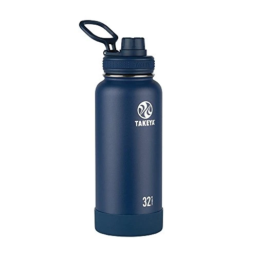 Takeya Actives Insulated Stainless Steel Water Bottle With Spout Lid, 32 Ounce, Midnight Blue 1 Takeya Actives Insulated Stainless Steel Water Bottle With Spout Lid, 32 Ounce, Midnight Blue