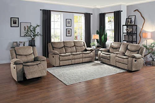 Homelegance 79" Manual Reclining Loveseat, Brown 2 Homelegance 79" Manual Reclining Loveseat, Brown - Image 2