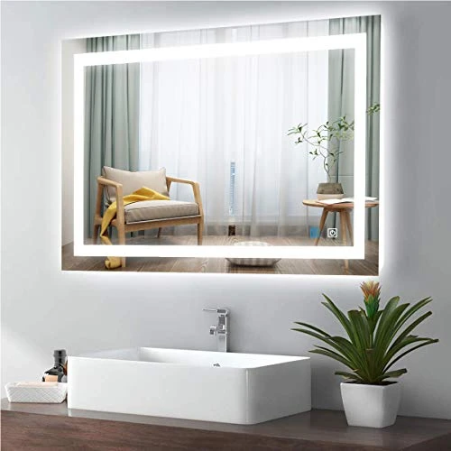 DIDIDADA 32 X 24 Inch LED Lighted Bathroom Mirror With Lights For Bathroom Wall Mounted Lighted Vanity Mirror Vertical Horizontal Dimmable White Anti-Fog Bathroom LED Vanity Makeup Light Mirrors 2 DIDIDADA 32 X 24 Inch LED Lighted Bathroom Mirror With Lights For Bathroom Wall Mounted Lighted Vanity Mirror Vertical Horizontal Dimmable White Anti-Fog Bathroom LED Vanity Makeup Light Mirrors - Image 2