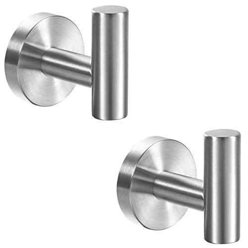 YGIVO 2 Pack Towel Hooks, Brushed Nickel SUS304 Stainless Steel Coat Robe Clothes Hook Modern Wall Hook Holder For Bathroom Kitchen Garage Hotel Wall Mounted (Brushed Nickel) 1 YGIVO 2 Pack Towel Hooks, Brushed Nickel SUS304 Stainless Steel Coat Robe Clothes Hook Modern Wall Hook Holder For Bathroom Kitchen Garage Hotel Wall Mounted (Brushed Nickel)