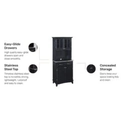 Homestyles Server Sideboards-buffets-credenzas, Black -Songmics Furniture Shop 41ZchQM5BWL