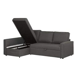 South Shore Live-It Cozy Interchangeable Sectional Sofa-Bed With Ottoman, Charcoal Gray -Songmics Furniture Shop 41ZeiXACrRL