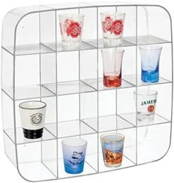 MDesign Plastic Wall Mount Display Organizer Holder - 16 Compartments - Protect, Store And Show Off Small Collectibles, Figurines, Shot Glasses, Nail Polish Colors, Spices - Clear 7 MDesign Plastic Wall Mount Display Organizer Holder - 16 Compartments - Protect, Store And Show Off Small Collectibles, Figurines, Shot Glasses, Nail Polish Colors, Spices - Clear -Songmics Furniture Shop 41ZnnmLFRL. AC