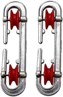 Motanar Plastic Aluminum Clothesline Separator Spreader Pulley For Long Clothesline And Heavy Loads (2, Silver) -Songmics Furniture Shop 41ZqOfoIFLL. AC