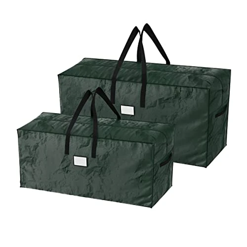 2-Piece Christmas Decorations Storage Set - Green Poly Waterproof Bags Hold Up To 17-Foot Disassembled Christmas Trees And Holiday Decor By Elf Stor 1 2-Piece Christmas Decorations Storage Set - Green Poly Waterproof Bags Hold Up To 17-Foot Disassembled Christmas Trees And Holiday Decor By Elf Stor