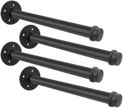 Acrux7 4Pack 12 Inch Wall Mount Clothing Rack Industrial Pipe Clothes Bar, Face Out Clothing Rod, DIY Shelving Brackets Hanging Custom Pipe Brackets For Retail Display -Songmics Furniture Shop 41Zuh1LzYlL. AC