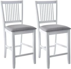 Duhome Wooden Dining Chairs Set Of 2, Farmhouse Kitchen Chairs With Backrest Dining Room Chairs Upholstered Seat Side Chairs For Living Room, White -Songmics Furniture Shop 41ZwT7skWDL. AC
