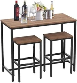 Aklaus 44" Bar Table Set For 2,White Faux Marble Top Bar Table And Chairs Set,Counter Height Bar Table With 2 Stools,3 Piece Bar Table Furniture Set For Breakfest Nook Living Room Small Space -Songmics Furniture Shop 41ZylU3baL. AC