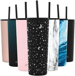 Simple Modern Insulated Tumbler With Lid And Straw | Iced Coffee Cup Reusable Stainless Steel Water Bottle Travel Mug | Gifts For Women Men Her Him | Classic Collection | 24oz | Rose Gold -Songmics Furniture Shop 41ZyxzJaMAL. AC