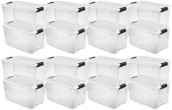 Sterilite 30 Quart Clear Plastic Stackable Storage Container Bin Box Tote With White Latching Lid Organizing Solution For Home & Classroom, 24 Pack 27 Sterilite 30 Quart Clear Plastic Stackable Storage Container Bin Box Tote With White Latching Lid Organizing Solution For Home & Classroom, 24 Pack -Songmics Furniture Shop 41a0upVT3nL. AC