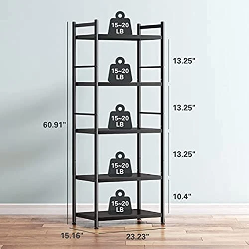 ZLCO 5-Tier Kitchen Baker's Rack, Heavy Duty Free Standing Baker's Rack For Kitchens Storage With Rolling Wheels, Upgraded Industrial Microwave Oven Stand Rack (23.6 L X 14.6 W X 62.99 H) 2 ZLCO 5-Tier Kitchen Baker's Rack, Heavy Duty Free Standing Baker's Rack For Kitchens Storage With Rolling Wheels, Upgraded Industrial Microwave Oven Stand Rack (23.6 L X 14.6 W X 62.99 H) - Image 2