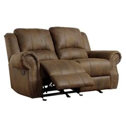 Coaster Furniture Sir Rawlinson Gliding Reclining Loveseat With Nailhead Studs Buckskin Brown 650152 -Songmics Furniture Shop 41aCvCS1cBL