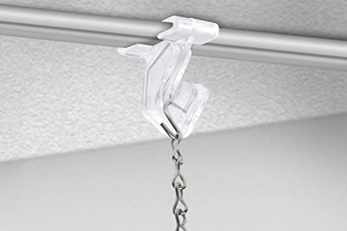 GlossyEnd Pack Of 100 - Crystal Clear Hinged Polycarbonate Ceiling Hooks For Drop-Ceiling T-Bars, Holds Up To 15 Lbs. 1" W X 1 ½"H 3 GlossyEnd Pack Of 100 - Crystal Clear Hinged Polycarbonate Ceiling Hooks For Drop-Ceiling T-Bars, Holds Up To 15 Lbs. 1" W X 1 ½"H - Image 3