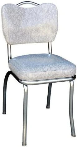 Richardson Seating Handle Back Chrome Diner Chair With 2" Box Seat, Cracked Ice Gray -Songmics Furniture Shop 41aMT3Vi4hL. AC