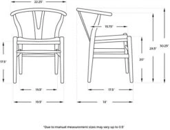 Wishbone Chair - Wooden Dining Chair - Mid Century Style - Inspired By Hans Wegner (4, Beech & Natural Seat) -Songmics Furniture Shop 41aVHMsdUwL