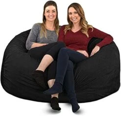 ULTIMATE SACK 5000 (5 Ft.) Bean Bag Chair Cover In Multiple Colors: Cover ONLY. (5000, Brown Suede) -Songmics Furniture Shop 41aXEqv0XlL. AC