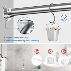 6PCS Closet Rod Brackets, 1-1/4 Inch Closet Rod Support, Stainless Steel Curtain Rod Holders, Flange Set Closet Pole Holders With Screws, U-Shaped Open Type Closet Rod Brackets, Silver (32mm) … -Songmics Furniture Shop 41aZNmrDUXL