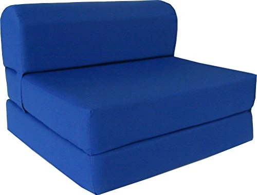 D&D Futon Furniture Royal Blue Sleeper Chair Folding Foam Bed Sized 6" Thick X 32" Wide X 70" Long, Studio Guest Foldable Chair Beds, Foam Sofa, Couch, High Density Foam 1.8 Pounds. 1 D&D Futon Furniture Royal Blue Sleeper Chair Folding Foam Bed Sized 6" Thick X 32" Wide X 70" Long, Studio Guest Foldable Chair Beds, Foam Sofa, Couch, High Density Foam 1.8 Pounds.