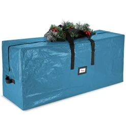 Hearth & Harbor Christmas Tree Storage Bag - Fits Up To 9 Ft Holiday Trees - Large Christmas Tree Storage Box Container Made From Durable Waterproof Fabric With Handles & Dual Zipper