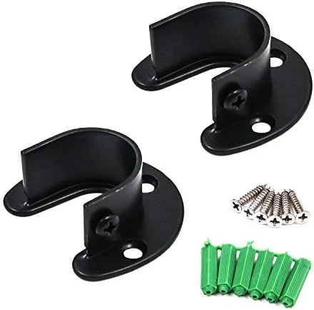 Antrader 4-Pack Stainless Steel Closet Rod Flange 1-1/2 Inch Dia. Adjustable Socket Bracket Support Holder For Pipe(Silver) 4 Antrader 4-Pack Stainless Steel Closet Rod Flange 1-1/2 Inch Dia. Adjustable Socket Bracket Support Holder For Pipe(Silver) - Image 4