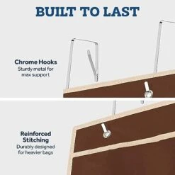 ZOBER Purse Organizer For Closet - Over The Door Purse Organizer W/ 6 Pockets For Easy Purse Storage - Durable Metal Hooks - Purse Rack W/Clear Pockets - Java (2 Pack) -Songmics Furniture Shop 41amyPbi8kL