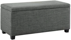 Amazon Basics Upholstered Storage Ottoman And Entryway Bench, 35.5"W X 16.5"D X 17"H, Light Gray 11 Amazon Basics Upholstered Storage Ottoman And Entryway Bench, 35.5"W X 16.5"D X 17"H, Light Gray -Songmics Furniture Shop 41arJZT856L. AC