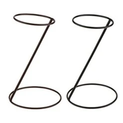 2pcs Black And Bronze Showcase Metal Hat Hair Wigs Display Holder Baseball Sports Cap Storage Organizer Stand Rack Shelf