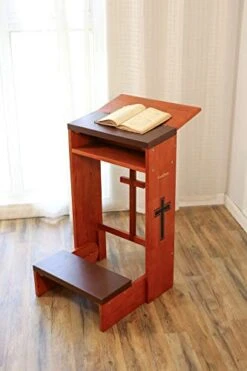 YooQinn Wooden Church Prayer Bench Stool Table Chair Padded Kneeler Shelf Folding, Prayer Bench For Kneeling At Home,Religious Gifts, 32 Inches Height