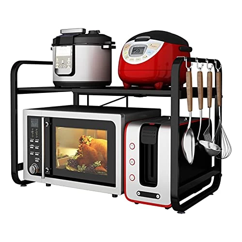 Microwave Oven Rack Microwave Oven Rack Adjustable Microwave Shelf Stand Kitchen Counter Top Organizer 2-Tier With 4 Hooks Stainless Steel Kitchen Storage Rack 1 Microwave Oven Rack Microwave Oven Rack Adjustable Microwave Shelf Stand Kitchen Counter Top Organizer 2-Tier With 4 Hooks Stainless Steel Kitchen Storage Rack