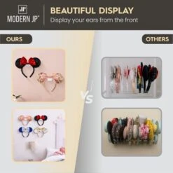 Modern JP Adhesive Hooks For Disney Ears (16-Pack) - Minimalist Disney Ear Holder, No Drilling Headband Holder Design, Strong Hold Headband Organizer - U.S. Patent Pending, Clear 11 Modern JP Adhesive Hooks For Disney Ears (16-Pack) - Minimalist Disney Ear Holder, No Drilling Headband Holder Design, Strong Hold Headband Organizer - U.S. Patent Pending, Clear -Songmics Furniture Shop 41b6BzQ4D0L