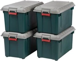 IRIS USA 27 Gallon Heavy-Duty Plastic Storage Tote With Lids, Storage Plastic Bin Organizer Container With Durable Lid, Black/Orange, 3 Pack -Songmics Furniture Shop 41bBMbZdcWL. AC
