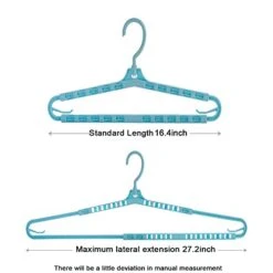 Extra Large Hangers Big Clothes Hangers Enlarge Adjustable Shoulder 16.4"-27.2" Drying Hanger 4 Pack Sturdy Hangers For Wide Polos Tops Cardigans Quilt Bath Towel Big And Tall Shirts 4 Colors Hanger -Songmics Furniture Shop 41bCWtSpufS