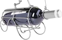 BRUBAKER Wine Bottle Holder 'Fisherman Catching Fish' - Table Top Metal Sculpture - With Greeting Card -Songmics Furniture Shop 41bD7Hrm0cL