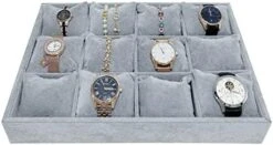 Svea Display Large Grey Premium Quality Velvet Glasses Tray Display Storage With Rearrangeable Compartments Stackable Jewelry Organizer 28 Svea Display Large Grey Premium Quality Velvet Glasses Tray Display Storage With Rearrangeable Compartments Stackable Jewelry Organizer -Songmics Furniture Shop 41bDPeuLfPL. AC