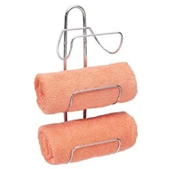 MDesign Modern Decorative Metal 3-Level Wall Mount Towel Rack Holder And Organizer For Storage Of Bathroom Towels, Washcloths, Hand Towels - 2 Pack - Chrome 8 MDesign Modern Decorative Metal 3-Level Wall Mount Towel Rack Holder And Organizer For Storage Of Bathroom Towels, Washcloths, Hand Towels - 2 Pack - Chrome -Songmics Furniture Shop 41bDTQPKh8L