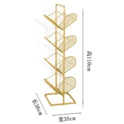 AARTEX Cabinet Shelf, Iron Folding Bookshelf Living Room Study Storage Rack Office Newspaper Magazine Storage Rack -Songmics Furniture Shop 41bN9D8xQDL
